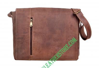 Men's Vintage Genuine Crazy Horse Real Leather Shoulder Bag Waist bag Purse